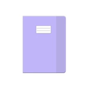 PROTEGE-CAHIER EN PVC GLOSSY 17*22 CM MAUVE