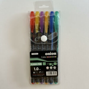 STYLO POCHETTE  A BILLE DE 6 ONION GLITER