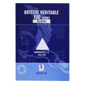 FICHE BRISTOL BLANCHE GM  SELECTA