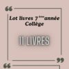 LOT LIVRE 7EME DE BASE