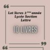 LOT LIVRE 2EME LETTRE SECONDAIRE