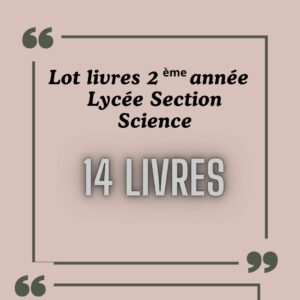 LOT LIVRE 2EME SCIENCE SECONDAIRE