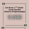 Lot livre 2ème info secondaire – contenu et avantages