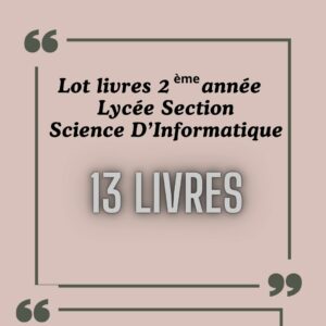 Lot livre 2ème info secondaire – contenu et avantages