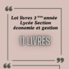 LOT LIVRE 2EME ECO SECONDAIRE