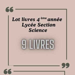 LOT LIVRE BAC SCIENCE