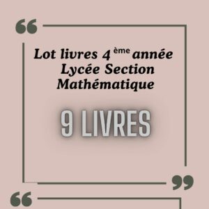 LOT LIVRE BAC MATH