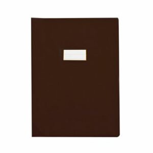 Protège-Cahier En Pvc Lino A4, MARRON