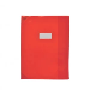 PROTEGE-CAHIER EN PVC GLOSSY 17*22 CM ROUGE