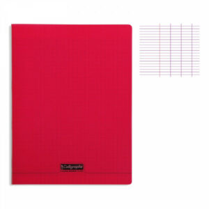 CAHIER PLASTIQUE 192P OSCAR ROUGE 24*32