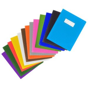 PROTEGE-CAHIER EN PVC GLOSSY 17*22 CM DIFFERENT COULEURS